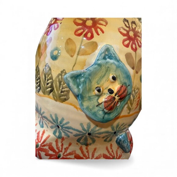 Modigliani VINTAGE Hand Painted Festa Pitcher with Cat Design - Picture 8 of 10